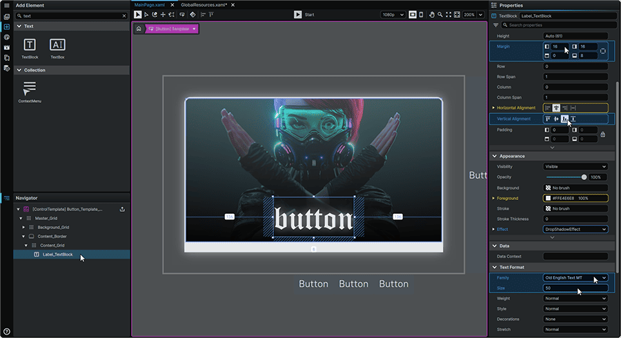 Tutorial_ButtonTemplatesAndStyles_LabelTextBlock_RemainingProperties.png