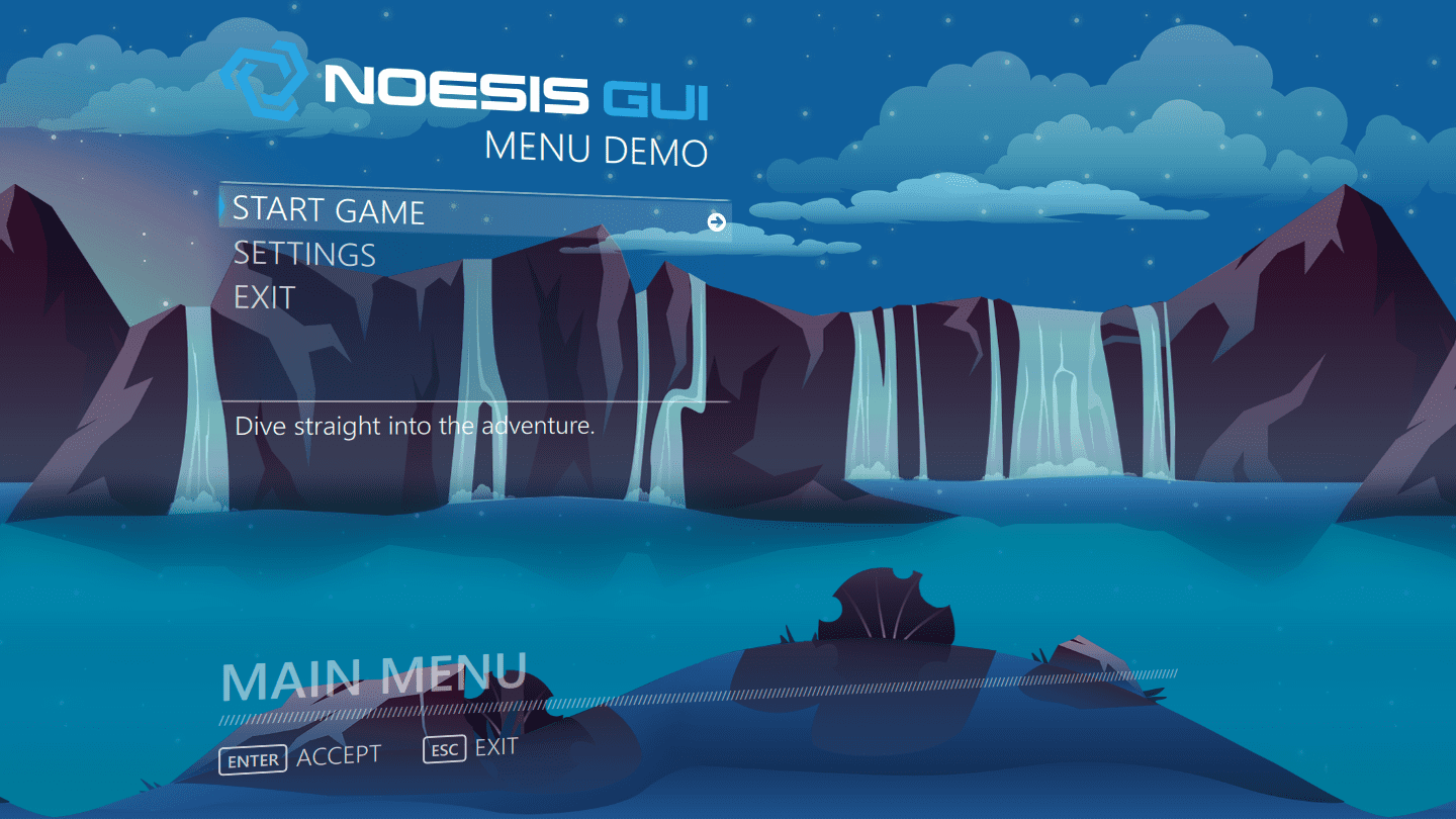 Menu3D Demo
